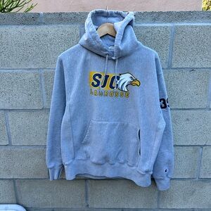 Champion Reverse Weave SJC Lacrosse Hoodie Men’s L Gray